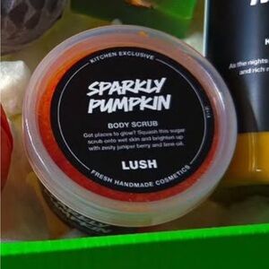 LUSH sparkly pumpkin shower scrub